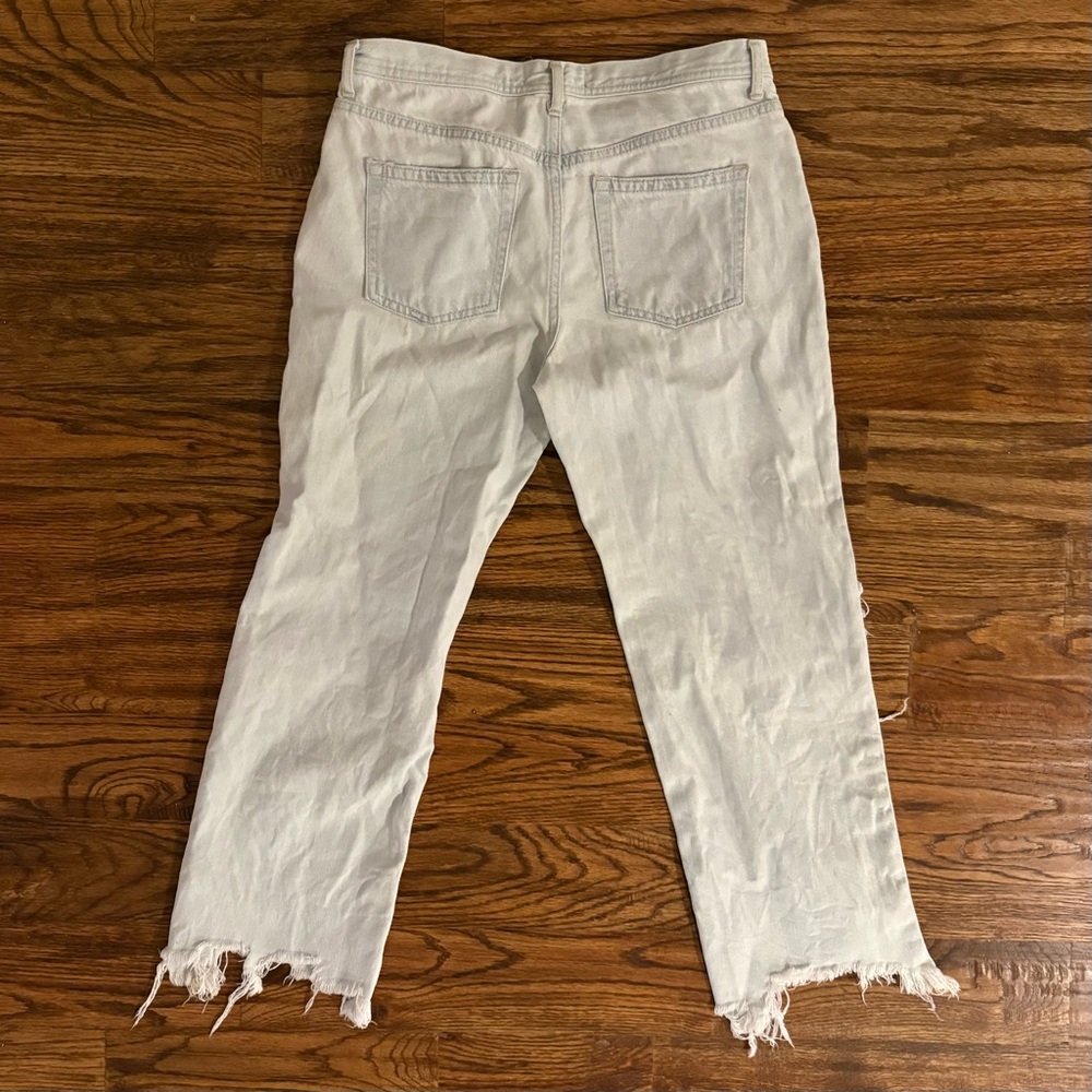 Free People We The Free Maggie Straight Cropped Jean Blue Light Wash Size 29 - Picture 3 of 8